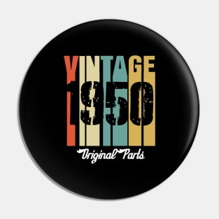 Vintage 1950 Original Parts Retro Vintage Birthday Gifts 70s Pin