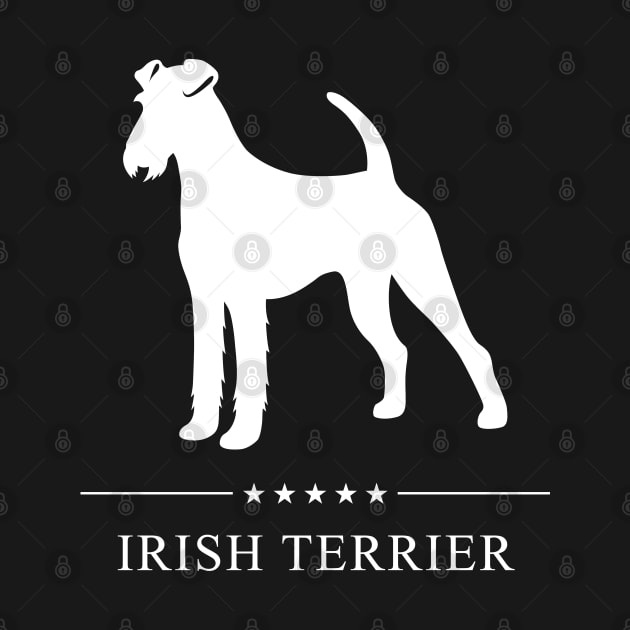 Irish Terrier Dog White Silhouette by millersye