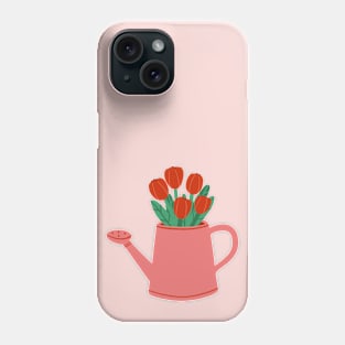 Watering can with flowers Phone Case