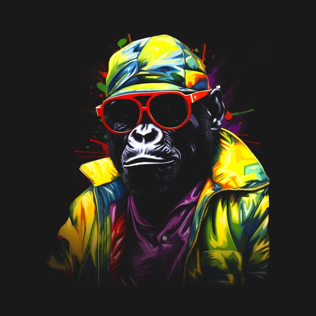 A Colorfully Dressed Gorilla by Butterfly Venom