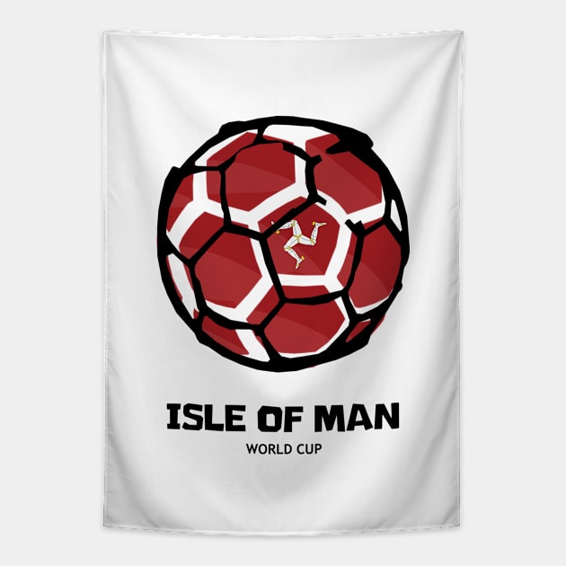 Isle of Man Football Country Flag Tapestry by KewaleeTee