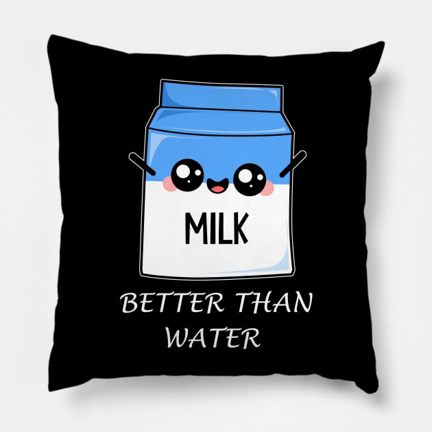 Funny Milk Quote Pillow by Imutobi