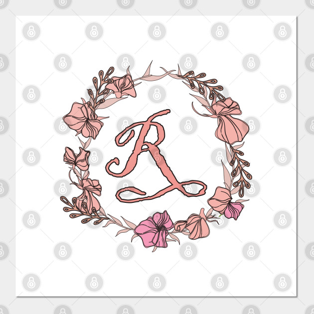 Letter R Rose Pink Initial Monogram Letter R Letter R Posters And Art Prints Teepublic