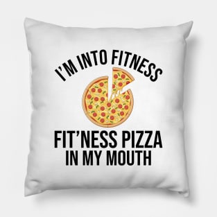 Fitness Pizza In My Mouth Pillow