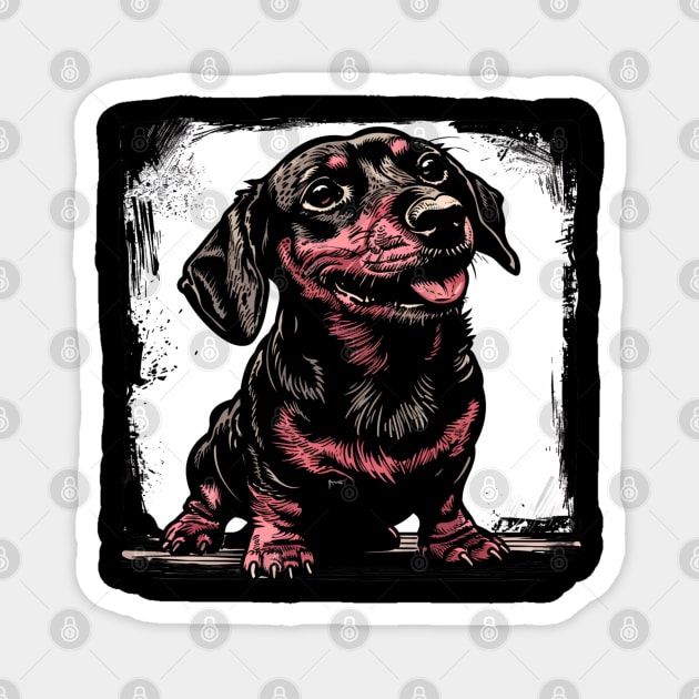 Dachshund Magnet by June Sixteen