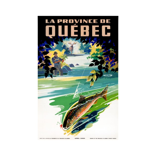 Vintage Travel Poster Canada La Province de Quebec by vintagetreasure