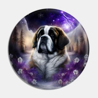 Saint Bernard Amidst Mountains Pin