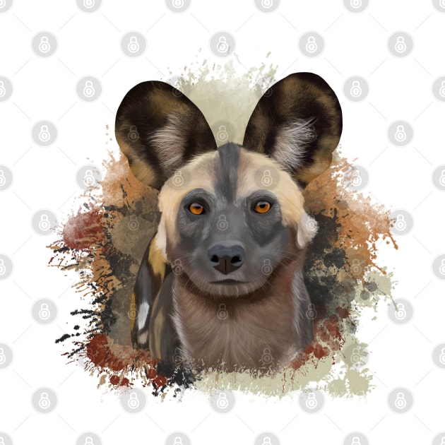 African Wild Dog | Wildlife Design by Suneldesigns