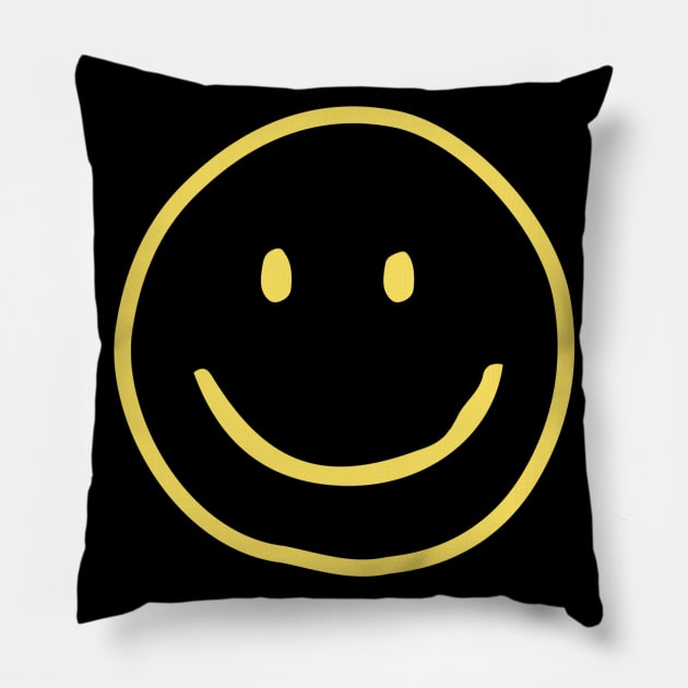 Smiley Face Pillow by That Cheeky Tee