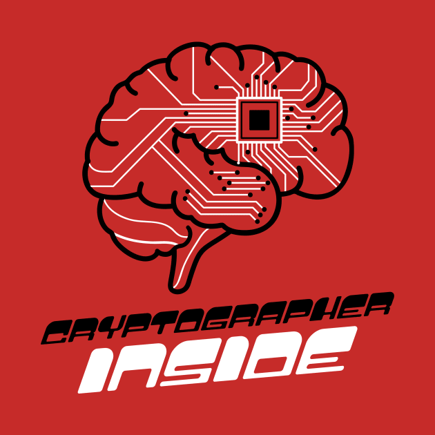 Cryptographer Inside. Brain with Chipset by DesignShopPro