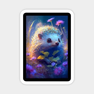 Hedgehog Animal Portrait Painting Wildlife Outdoors Adventure Magnet