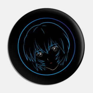 Rei Ayanami's Face - 04B Pin