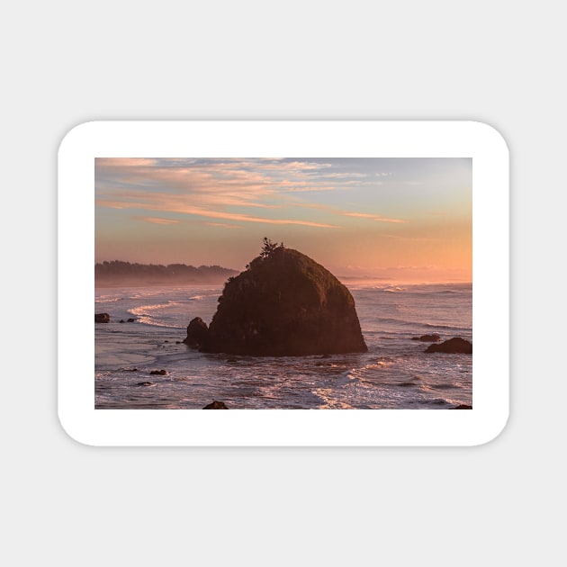 Houda Point Beach sunset Magnet by blossomcophoto