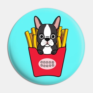 Cute Doggy And French Fries Pin