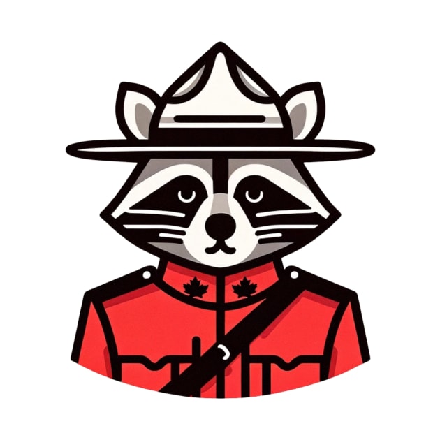 Raccoon RCMP Mountie by nostalgiapress