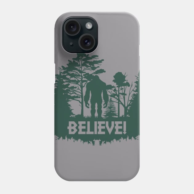 I Believe in BIGFOOT Phone Case by justSVGs