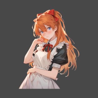 Asuka Langley Soryu Neon Genesis Evangelion Maid Dress 2 T-Shirt