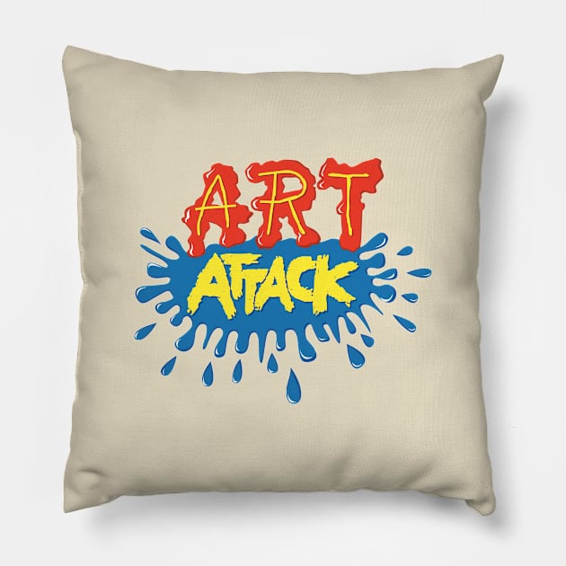 Art Attack Logo Pillow by stickerfule