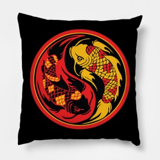 Yin and Yang Japanese Koi Fish Pillow