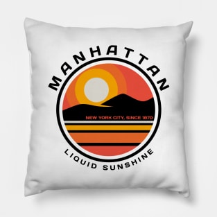 Liquid Sunshine - Manhattan - Since 1870 Pillow