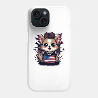 Cute Dog 4th Of July The Anarchist in the USA Phone Case