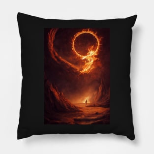 A wizard casting firestorm Pillow