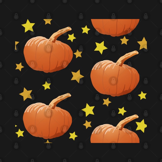 Pumpkins and Stars Tile (Bright Green) by ziafrazier