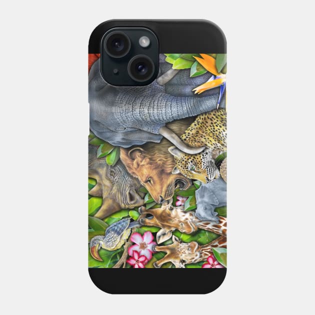 African Wildlife Phone Case by Tim Jeffs Art