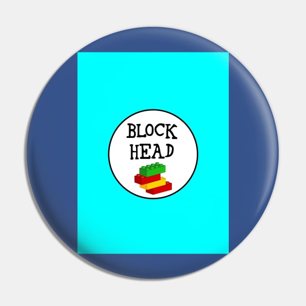 BLOCK HEAD Pin by ChilleeW