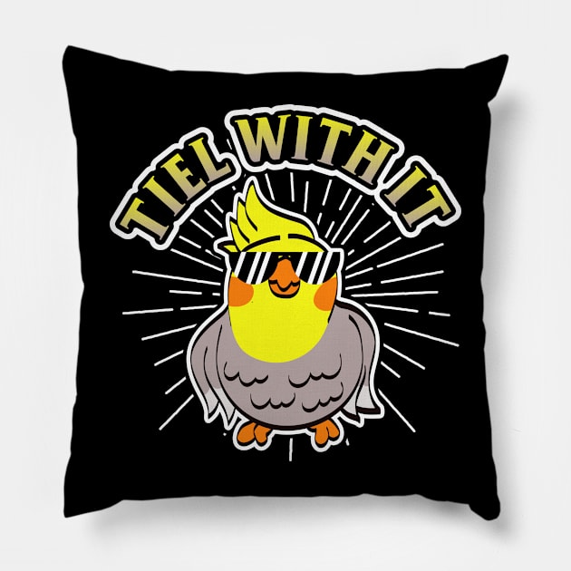 Cockatiel Bird Holder Gift Pillow by QQdesigns