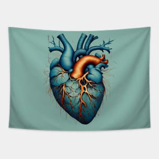 Blue Blood Heart Tapestry