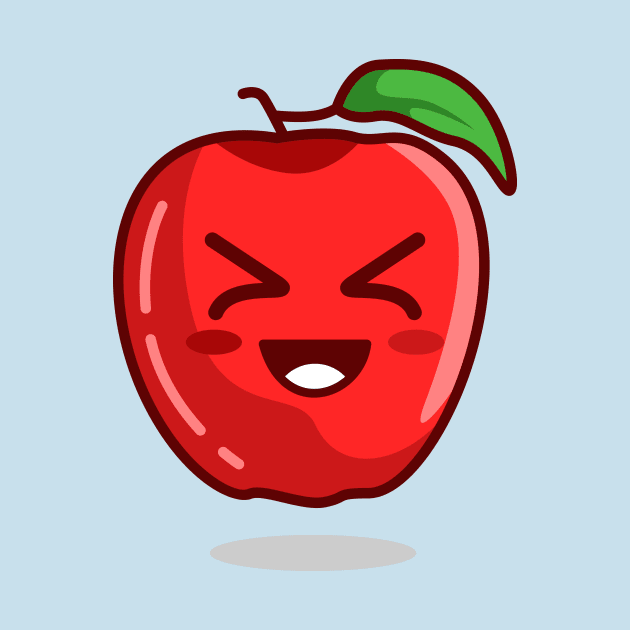 haha react food apple by Rizkydwi