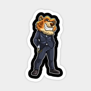 Casual Tiger Mascot Illustration Magnet