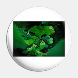 St Patricks Day Artwork - Green abstract artwork Pin