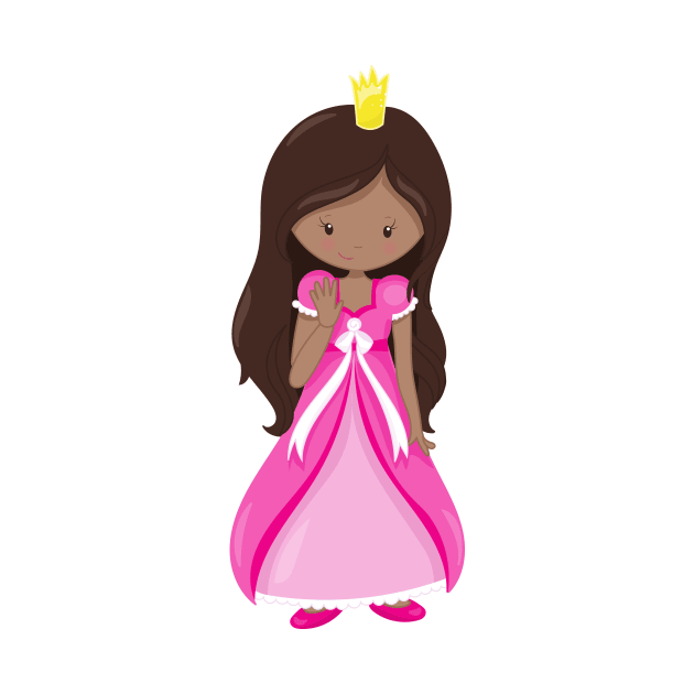 African American Princess, Queen, Gown, Pink Dress by Jelena Dunčević