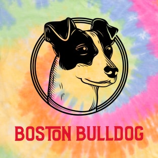 Boston Bull Dog Tie Dye art T-Shirt