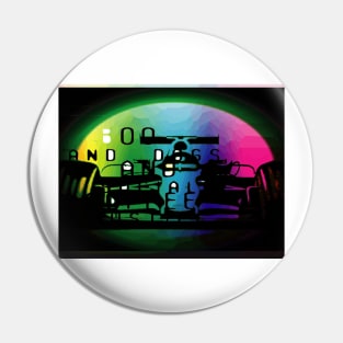 Colorful F1 art Pin