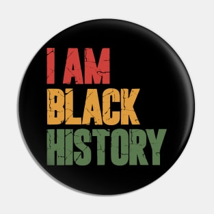 I Am Black History Pin