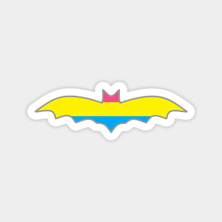 Pansexual/Panromantic Pride Flag: Halloween Bat Magnet