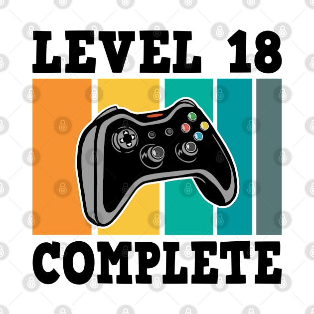 Level 18 Complete 18th Birthday 18 Years Gamer 2002 by Kuehni