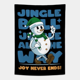 Joyful Snowman Tapestry