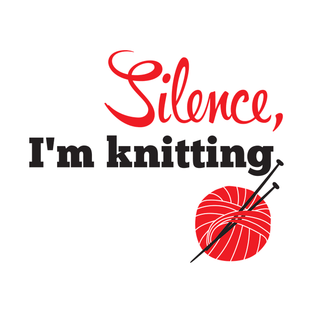 Silence, I'm knitting (black) by nektarinchen