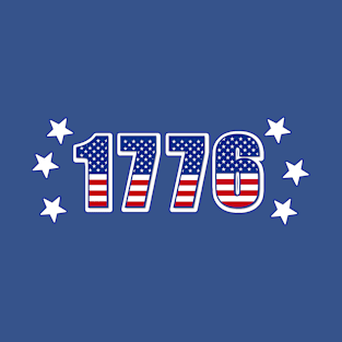 1776 Fourth of July American Flag T-Shirt