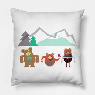 three little bears Pillow