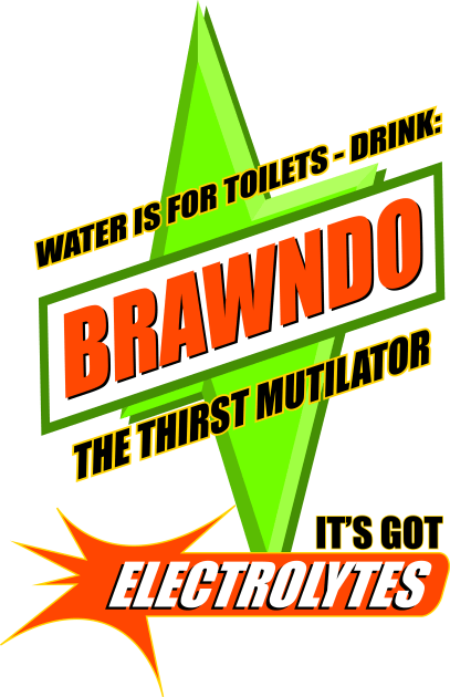 Water is for Toilets - Drink Brawndo Kids T-Shirt by Meta Cortex