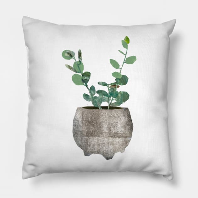 Silver dollar vine Pillow by Babban Gaelg