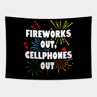 New Year 2024 4th Of July BBQ Independence Day Holiday Celebration Tapestry