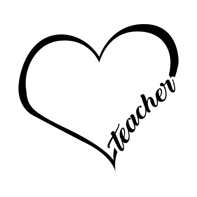 'Teacher Heart Scribble' Lovely Teacher Quote Gift by ourwackyhome