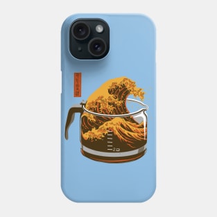 THE GREAT WAVE OF CAFFEINE Phone Case