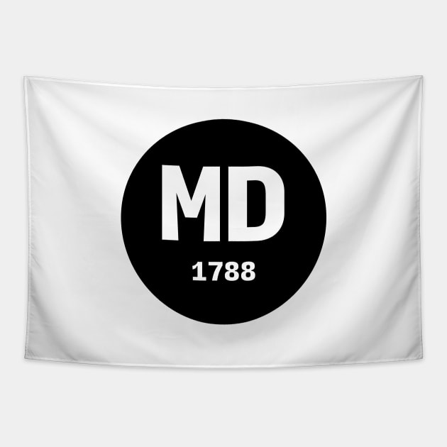 Maryland | MD 1788 Tapestry by KodeLiMe
